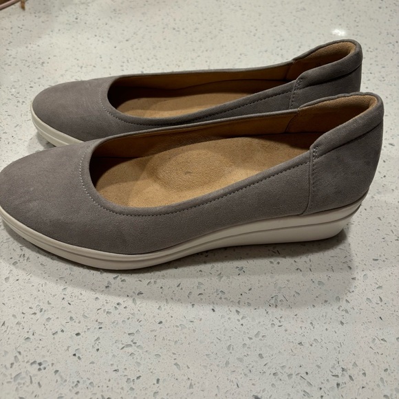 Naturalizer Womens Susan Leather Slip On Wedge Heels Gray Size 10 Medium - Picture 4 of 11